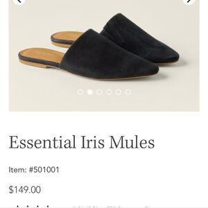 Garnet Hill Black Essential Iris Mules
